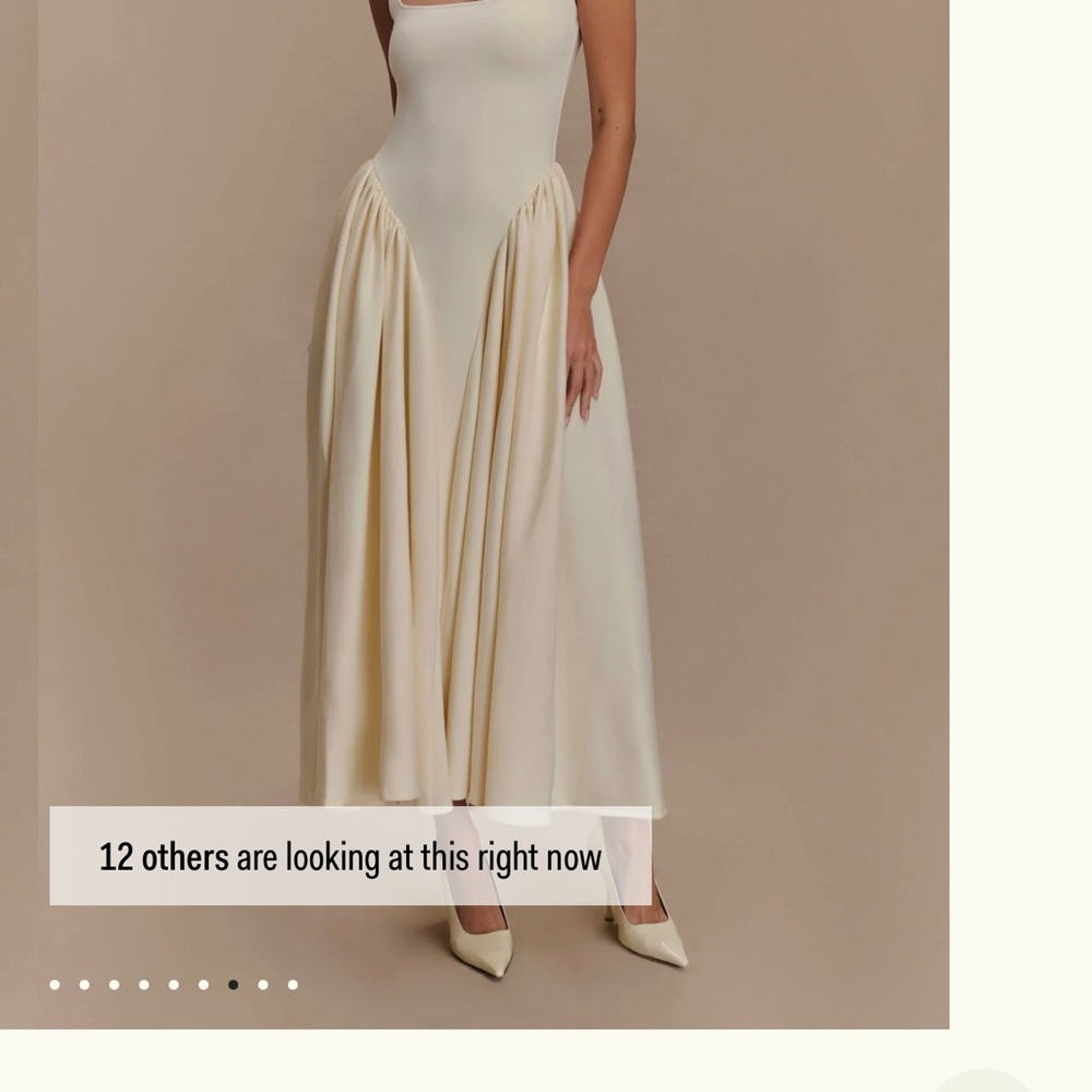 Meshki Cream Midi Dress